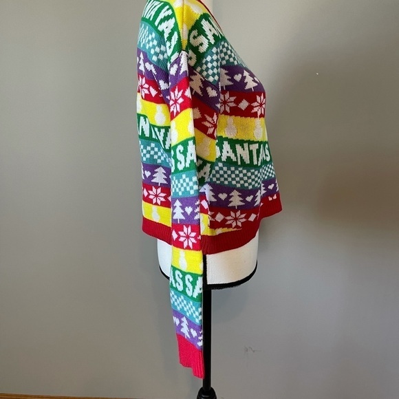 Santa Christmas Sweater
Women's Size M Holiday Pullover Colorful Festive Party - Picture 14 of 14